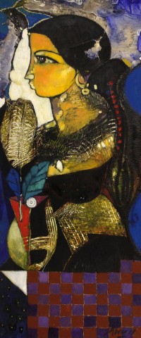 Abrar Ahmed, 12 x 30 Inch, Oil On Paper, Figurative Painting, AC-AA-189